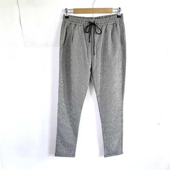 NWT Shinestar Houndstooth Elastic Waist Pull On Women's Dress Pants Size M - Picture 1 of 9